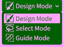 The editing modes dropdown menu