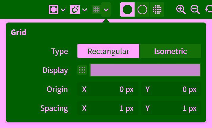 Snapping options popover menu
