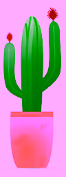 Example vector artwork of a potted cactus